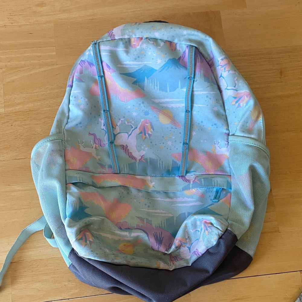 Lands' End Kids Backpack - Pastel Blue and Pink